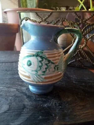 Vintage Handcrafted Elbee Italy Ceramic Vase With Fish Design. Small • $13