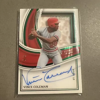 23 Panini Immaculate Shadowbox Signatures  5/5 Vince Coleman 🔥🔥 • $61.93