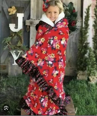 NWT Matilda Jane Christmas Holiday All Wrapped Up Blanket RED Sherpa New In Bag • $129.95