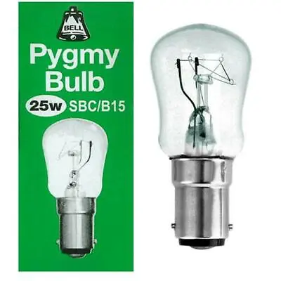2 X 25W Clear Pygmy Light Bulbs Small Bayonet Cap (SBC) B15 Fridge Microwave • £5.99