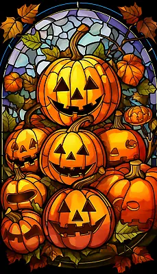 Halloween Party Window Stickers Decoration Happy Pumpkin Window Sticker Decal • £6.49