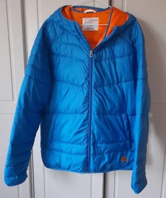 Jack Jones Puffer Jacket In Blue Size XL Pre-owned  VGC  • £7.99