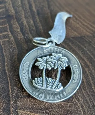 Sterling Silver Vintage Palm Tree Aloha Hawaii Souvenir Charm • £31.36