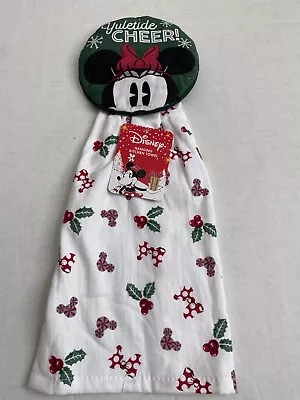 Disney Minnie Mouse Christmas Holiday Hanging Towel Pot Holder Yuletide Cheer • $13.50