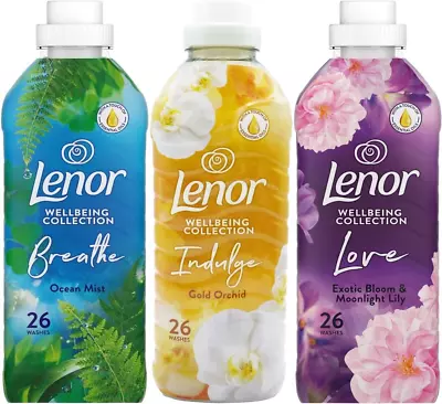 Lenor Fabric Conditioner 26 Washes 858ml Various Scents Laundry Softener • £6.95