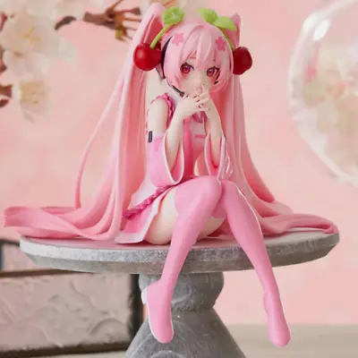 Hatsune Miku Pink Dress Figure Cherry Pink Hatsune Anime Figure • $10.99