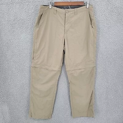 $22.88 • Buy Mountain Hardwear Pants Mens 34x30 Beige Convertible Hiking Nylon