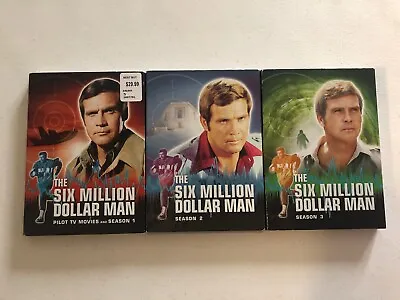 The Six Million Dollar Man Season 1-3 DVD Box Sets - Seasons 1 2 3 W/ SLIPCOVERS • $29.99