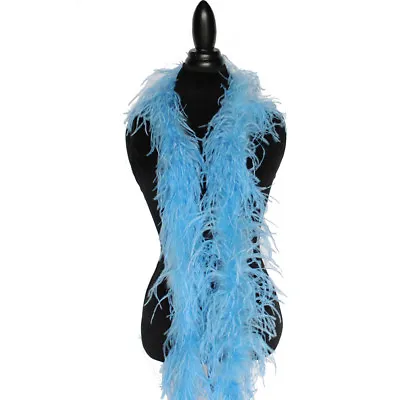 $61.95 • Buy Periwinkle 2ply Ostrich Feather Boa Scarf Prom Halloween Costumes Dance Decor