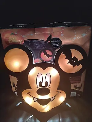 Disney Mickey Mouse Vampire Dracula Halloween Light Up Window Decor 2010 • $17.99