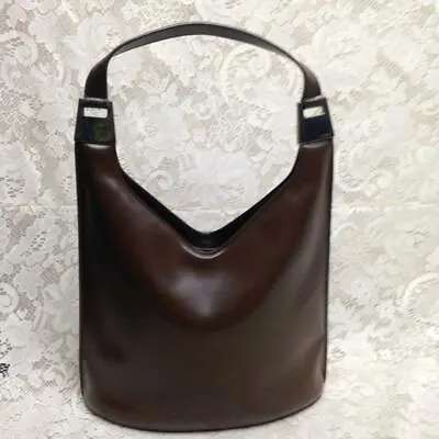 Vintage Gucci Italy Brown Enamel-Patent Purse-Shoulder Bag 13in X 12in X 4in • $421.44