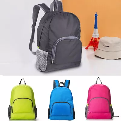 Foldable Backpack Camping Hiking Ultralight Folding Travel Daypack Bag Outdoor • $14.69