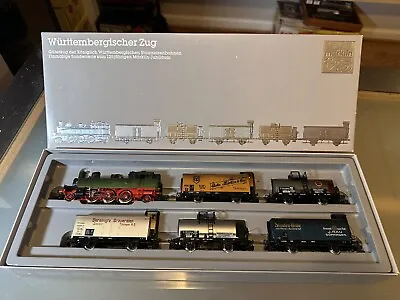 Marklin 1/87 Ho Scale 2857 Württemberg 125 Anniversary Loco And Freight Car Set • $175