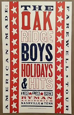 Oak Ridge Boys - Hatch Show Print - Ryman Auditorium - Poster • £125.34