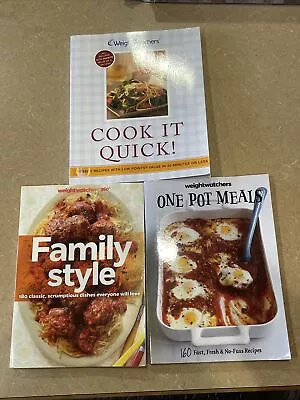 3x WEIGHT WATCHERS Cookbooks / Recipes One Pot Family Style Quick Gluten Free • $29.99