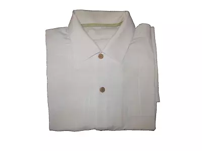 Tommy Bahama  100% Silk Short Sleeve Camp Shirts  Ivory Size L • $14.99