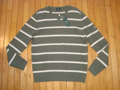 Ag Green Label Men's V Neck Golf Wool / Cashmere Sweater Medium Bnwt@$268.00 • $79.99