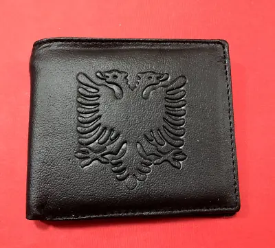 New Albania Eagle Black Wallet-pocket Wallet-men Accessories-souvenir-9.5cmx11cm • $15