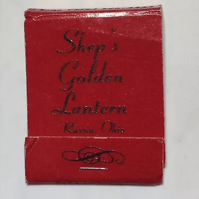 Shep’s Golden Lantern Russia Ohio Cocktail Lounge Restaurant Match Book • $2.47