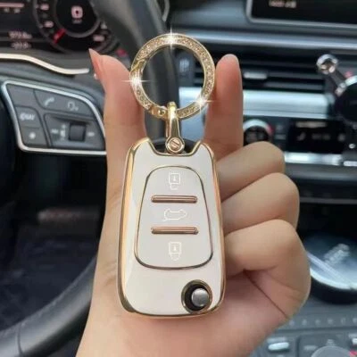 $18.99 • Buy Remote Flip Key Cover Case Shell Protector For Hyundai I30 Ix35 For KIA Beige