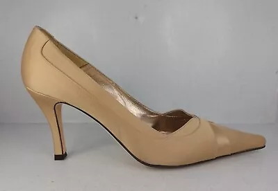 MAGRIT Shoes Nude Elegant Stiletto Satin Leather Occasion Brand New UK7.5 EU40.5 • £15.97