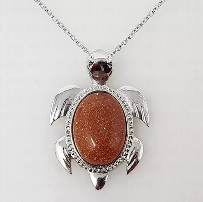 Quartz Crystal Pendant Turtle Necklace Reiki Healing Stone Chakra Tortoise • £7.99