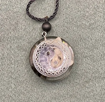 Yin Yang Orgonite Pendant Necklace Obsidian And Howlite • £9.95