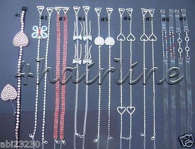 £4.55 • Buy Diamante Bra Crystal Straps Various Designs Buy One Get One Free