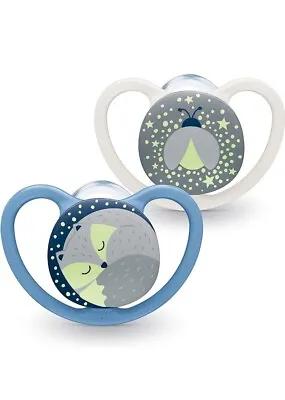 £7.95 • Buy NUK Space Night Glow In The Dark Soothers 2 Pack Ages 6 - 18m