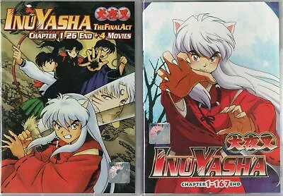 DVD Inuyasha Complete TV Series Vol.1-167 End + Final Act + 4 Movies ( Eng Dub ) • $43.99