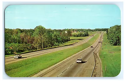 Postcard Southern Michigan I-94 Freeway Scenic View Classic Cars C1970's • $4.99