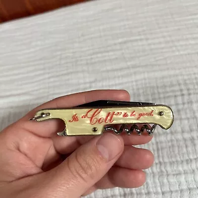 Vintage Colt Beverages USA Pocket Knife Wine Bottle Opener Soda Beer Keychain • $34.99