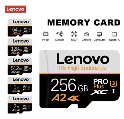 Micro SD Memory Card U3 A2 Class 10 128B 256GB 512GB 1TB 2TB + Free Adapter • £9.99