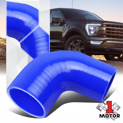 2 -2.5  4Ply 90 Degree Elbow Silicone Hose Pipe Intercooler Coupler Turbo Blue • $11.09