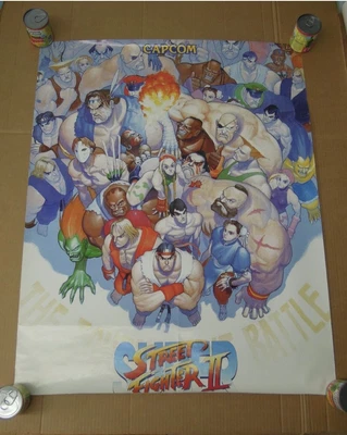 £125 • Buy ORIGINAL POSTER B1 Arcade Super Street Fighter II SSF2