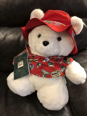 Vintage Dayton Hudson Marshall Fields Plush SANTA BEAR World Traveler 1993 • $18.99