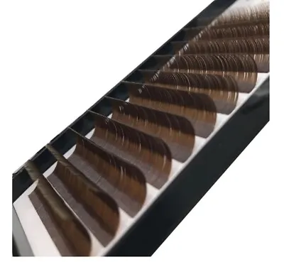 Brown Colour Lashes 0.07 D Curl Mix 8-14mm Russian Volume Eyelash Extensions • £9