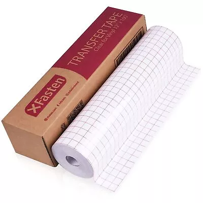 XFasten Clear Transfer Tape For Vinyl 12  X 100' Transparent Medium-Tack Vin... • $16.99