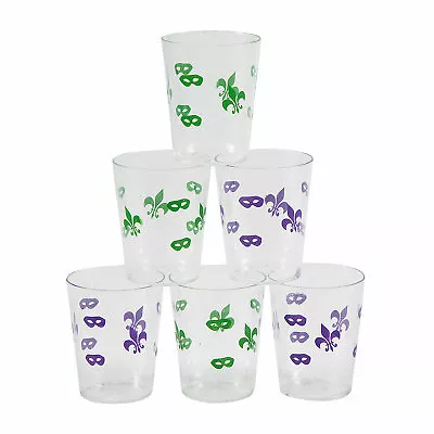 Mardi Gras Plastic Shot Glasses Mardi Gras Party Supplies 24 Pieces • $15.71