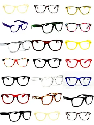£3.70 • Buy Classic Fashion Unisex Big Frame Geek/Nerd Reading Glasses In 23 Colours TN49