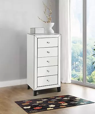 Cabinet Chest Of 5-Drawer Narrow Bedside Table Dresser Storage Augustina Bedroom • £440.99