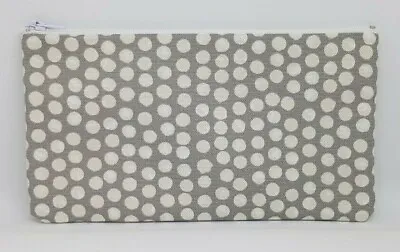 £5.50 • Buy Handmade Gorgeous Polka Dot Grey Fabric Pencil Case Make Up Bag Storage Pouch