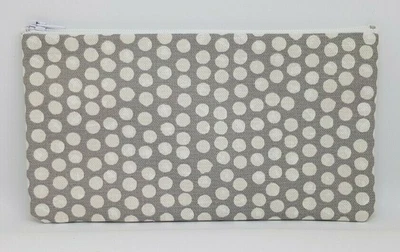 £5.50 • Buy Handmade Gorgeous Polka Dot Grey Fabric Pencil Case Make Up Bag Storage Pouch