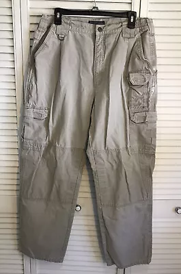 511 5.11 Tactical Pants Mens 36X32 Tan Khaki Pockets Cotton 74251 Uniform Cargo • $18.99