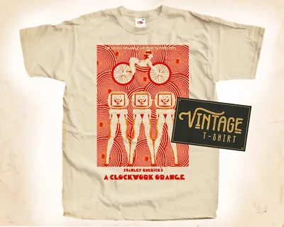 A Clockwork Orange T SHIRT Tee Movie Poster Vintage Natural Sizes S To 5XL • $22