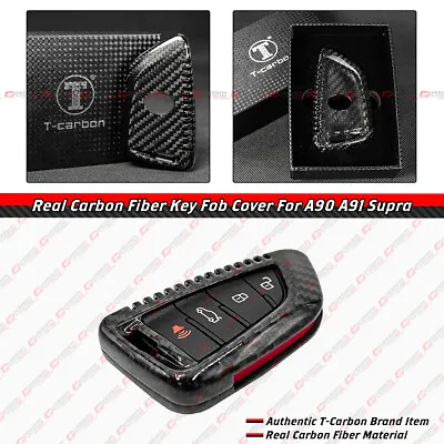 $38.99 • Buy Real Carbon Fiber Key Fob Case Cover For 2020-2023 Toyota Gr Supra A90 A91 Mk5