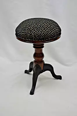 $75 • Buy Restored Antique Vintage Victorian Organ/Piano Adjustable Stool Wood & Cast Iron