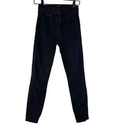 J Brand Womens Alana Skinny Jeans Black Mid Rise Denim Solid Zipper Cotton 26 • $37.96