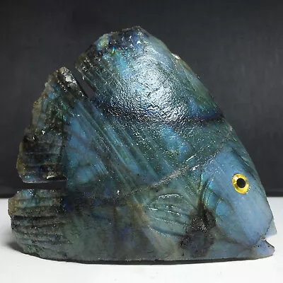 237gNatural Crystal Mineral Specimen. Labradorite. Hand-carved.Exquisite Fish.RU • $79.99