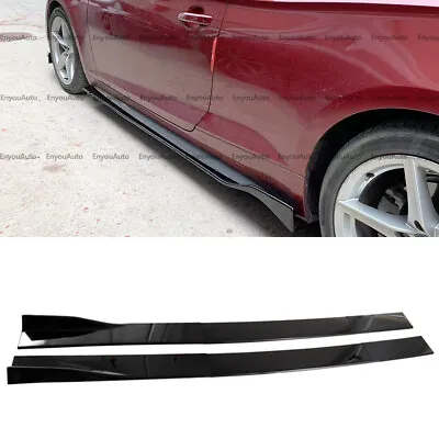 For Mazda MX-5 Miata 86  Side Skirt Extension Rocker Panel Splitter Glossy Black • $52.25